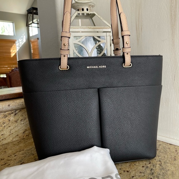 New 🖤 mk Bedford M top zip pocket pebbled leather tote - Picture 4 of 11
